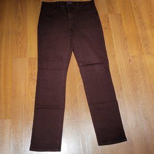 3/$75 SALE!  NYDJ Marilyn Slim Straight Jeans, Burgundy